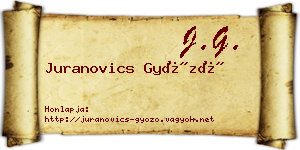 Juranovics Győző névjegykártya